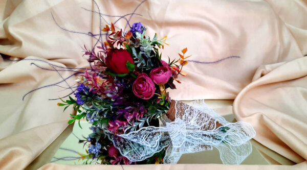 دسته گل مصنوعی عروس مدل purple